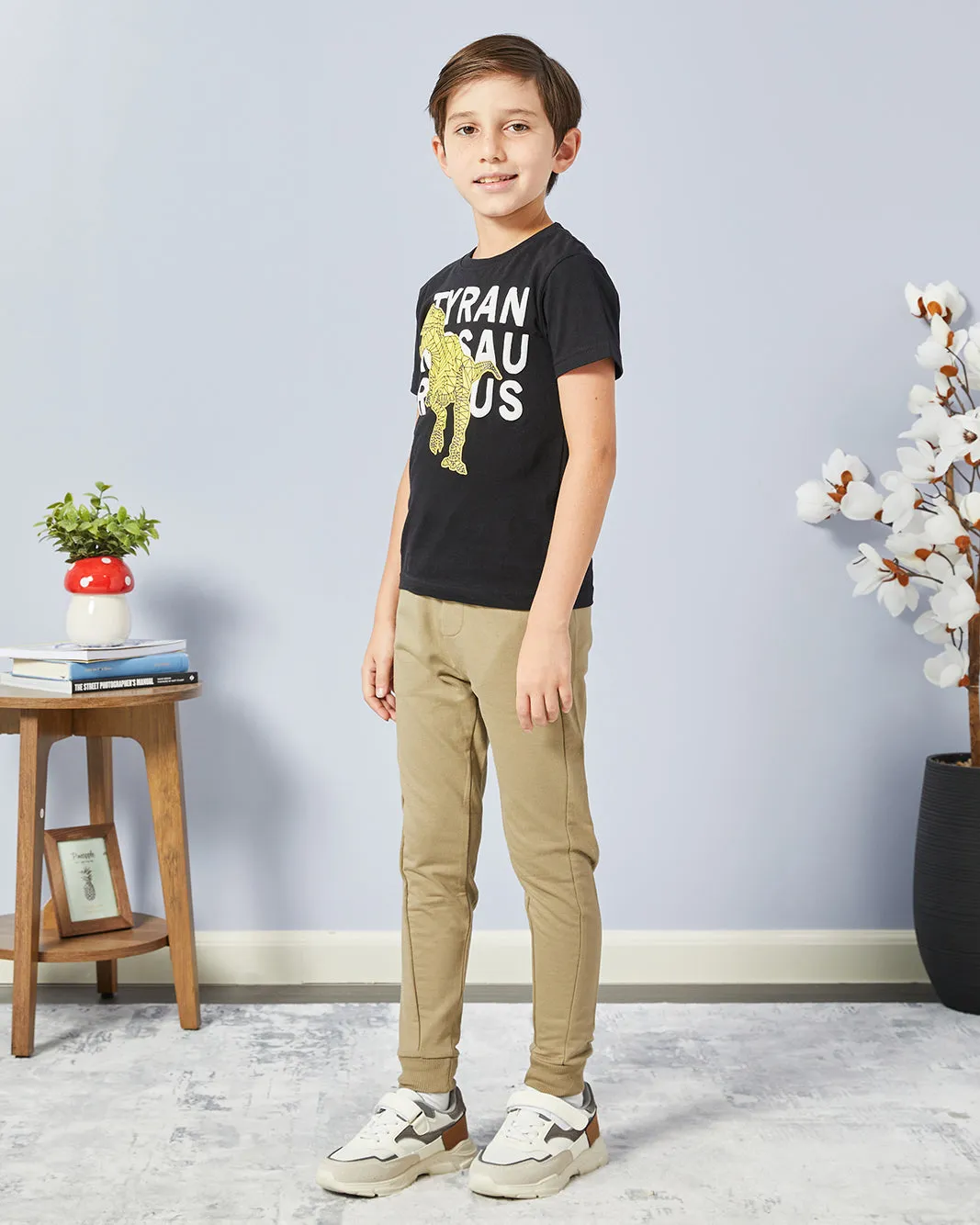 Boys Beige Embellished Active Pants sold by Redtag product image thumbnail 2