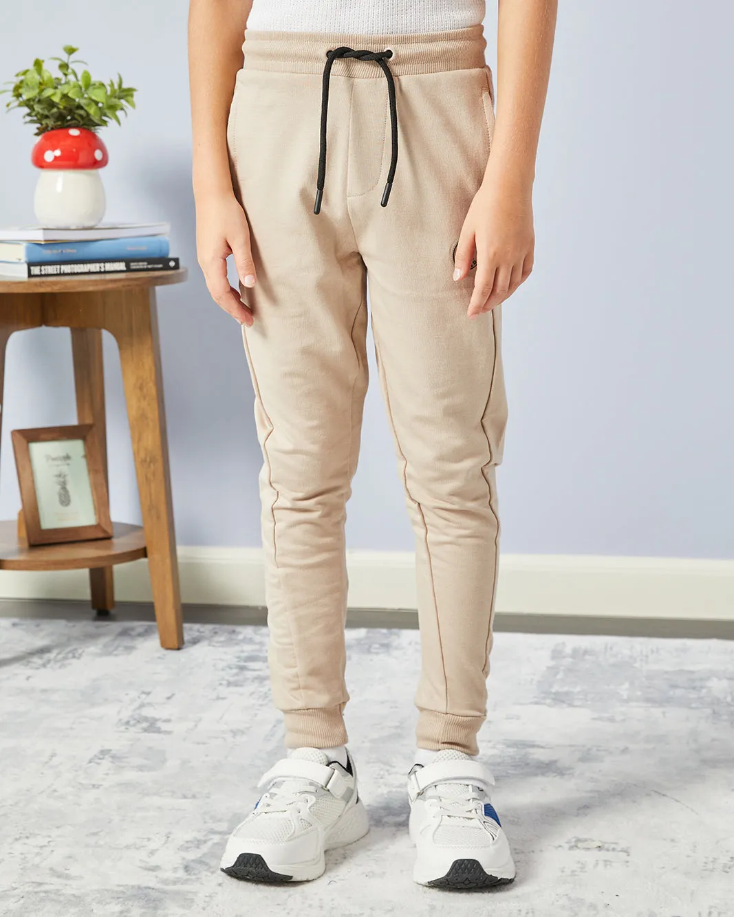 Boys Beige Embellished Active Pants sold by Redtag