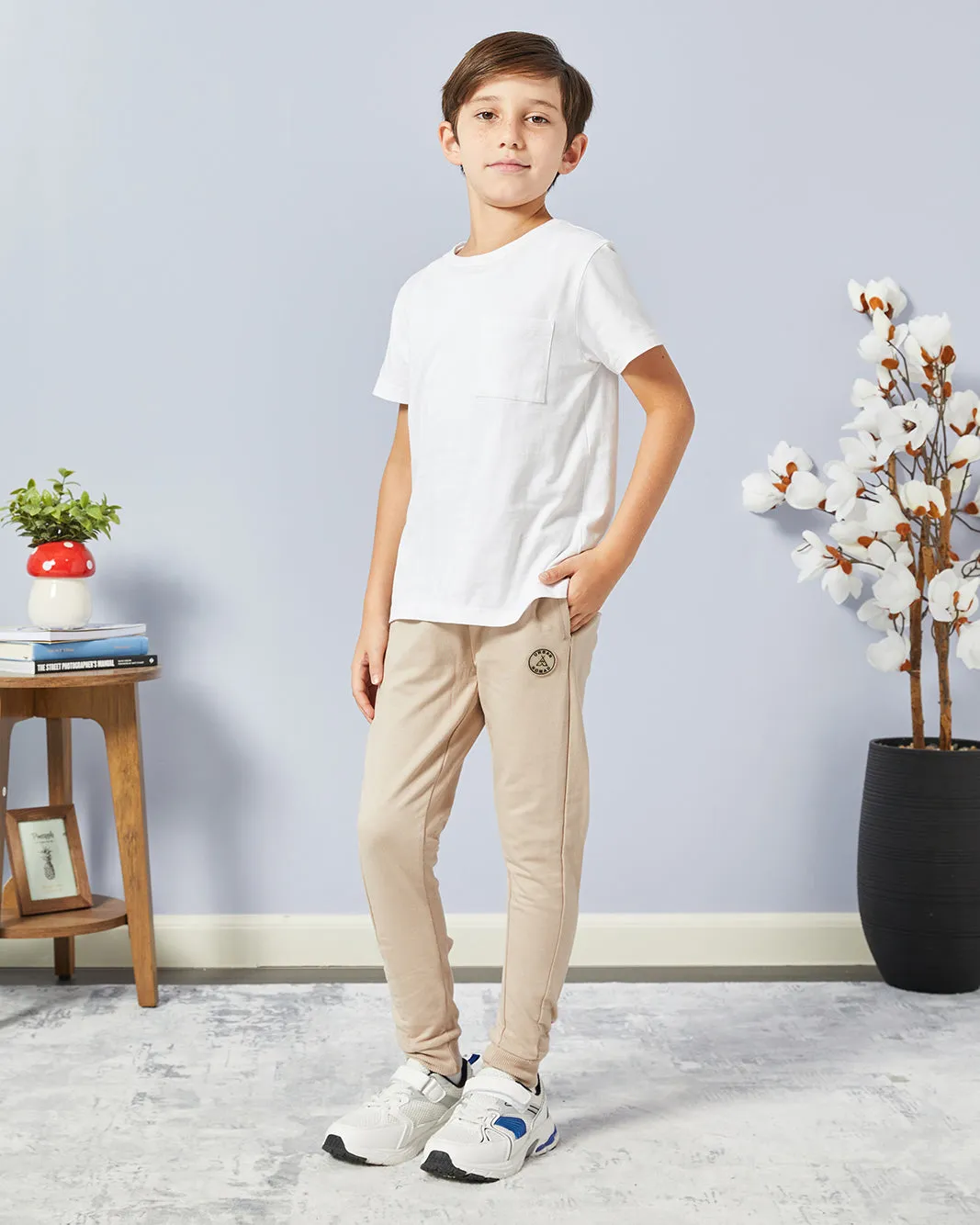Boys Beige Embellished Active Pants sold by Redtag product image thumbnail 2