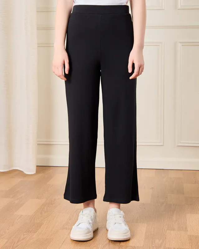Senior Girls Black Wide Leg Pants sold by Redtag
