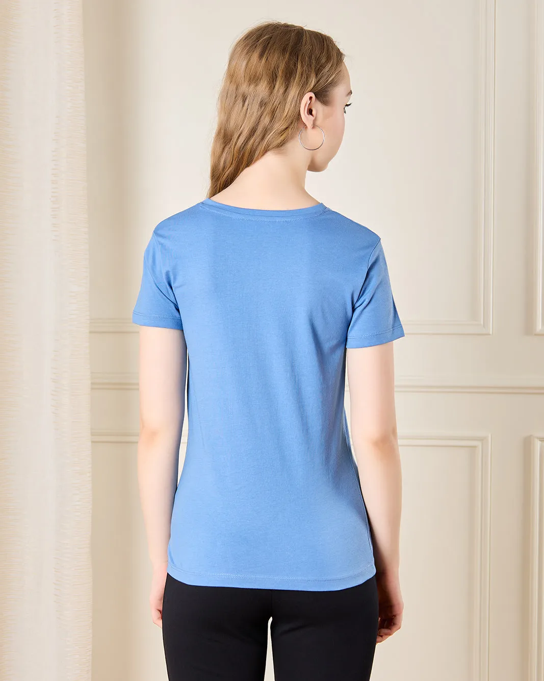 Senior Girls Blue Bloom Print T-Shirt sold by Redtag product image thumbnail 3