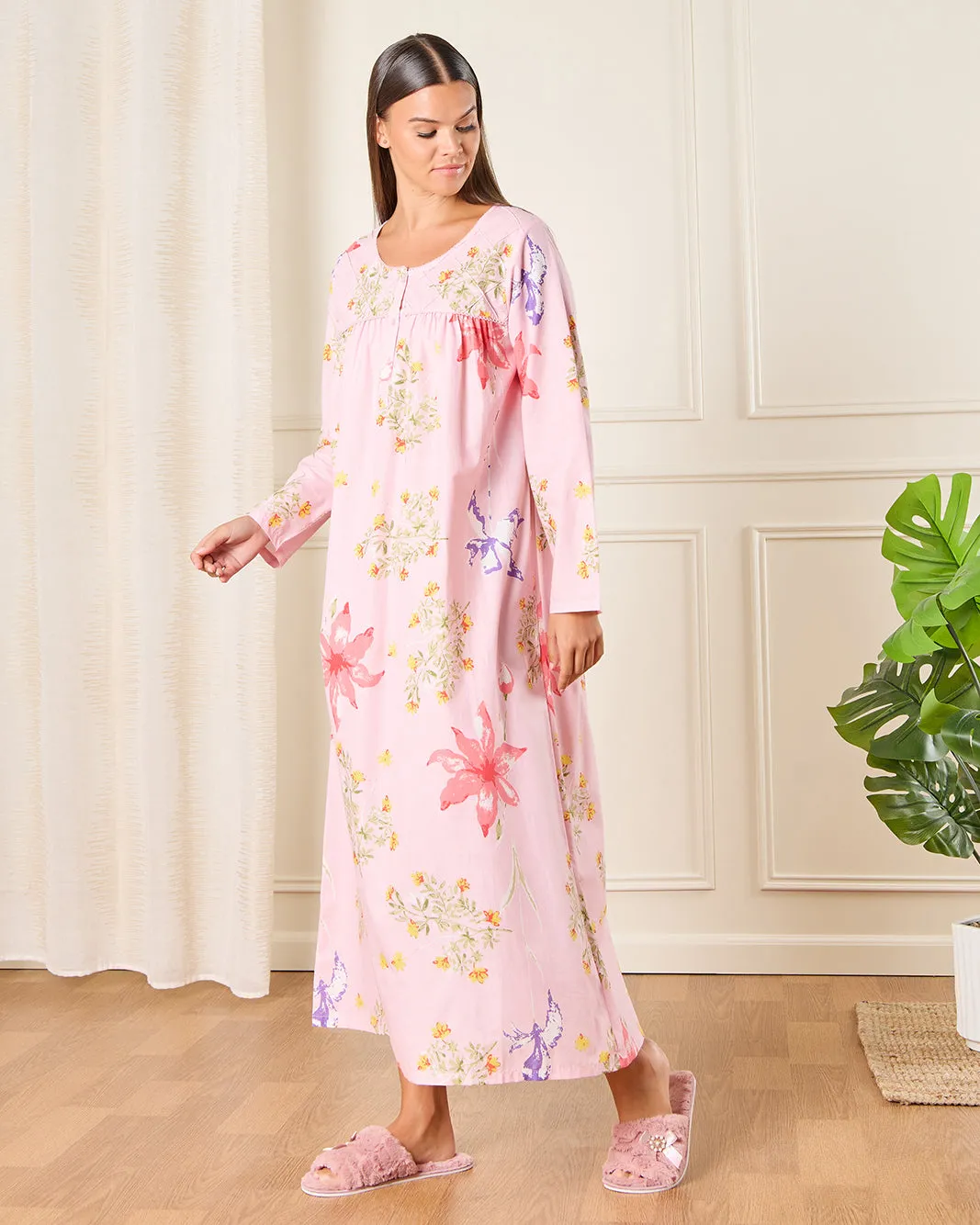 Women Pink Floral Print Nightgown sold by Redtag product image thumbnail 4