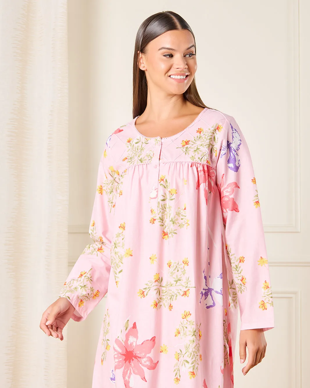Women Pink Floral Print Nightgown sold by Redtag product image thumbnail 2
