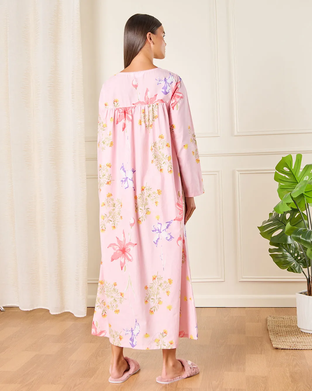 Women Pink Floral Print Nightgown sold by Redtag product image thumbnail 3