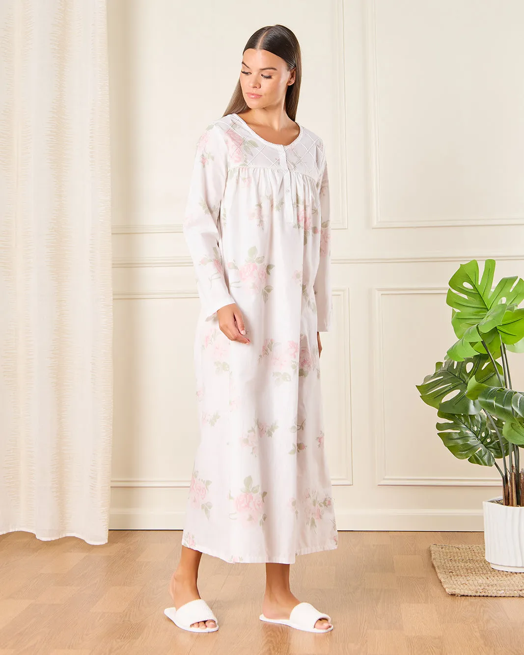 Women White Floral Print Nightgown sold by Redtag product image thumbnail 4