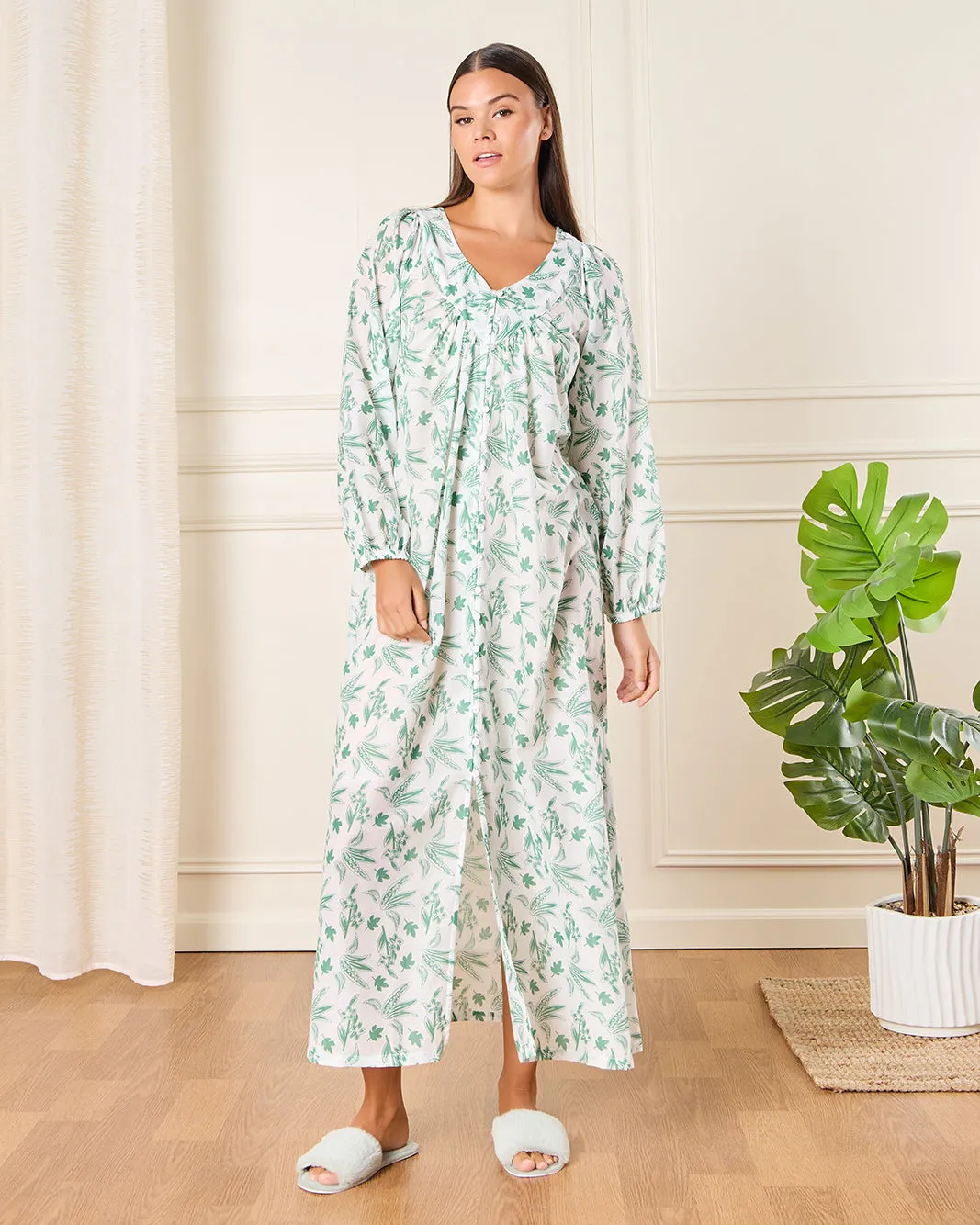 Women White All-Over Printed Nightgown sold by Redtag