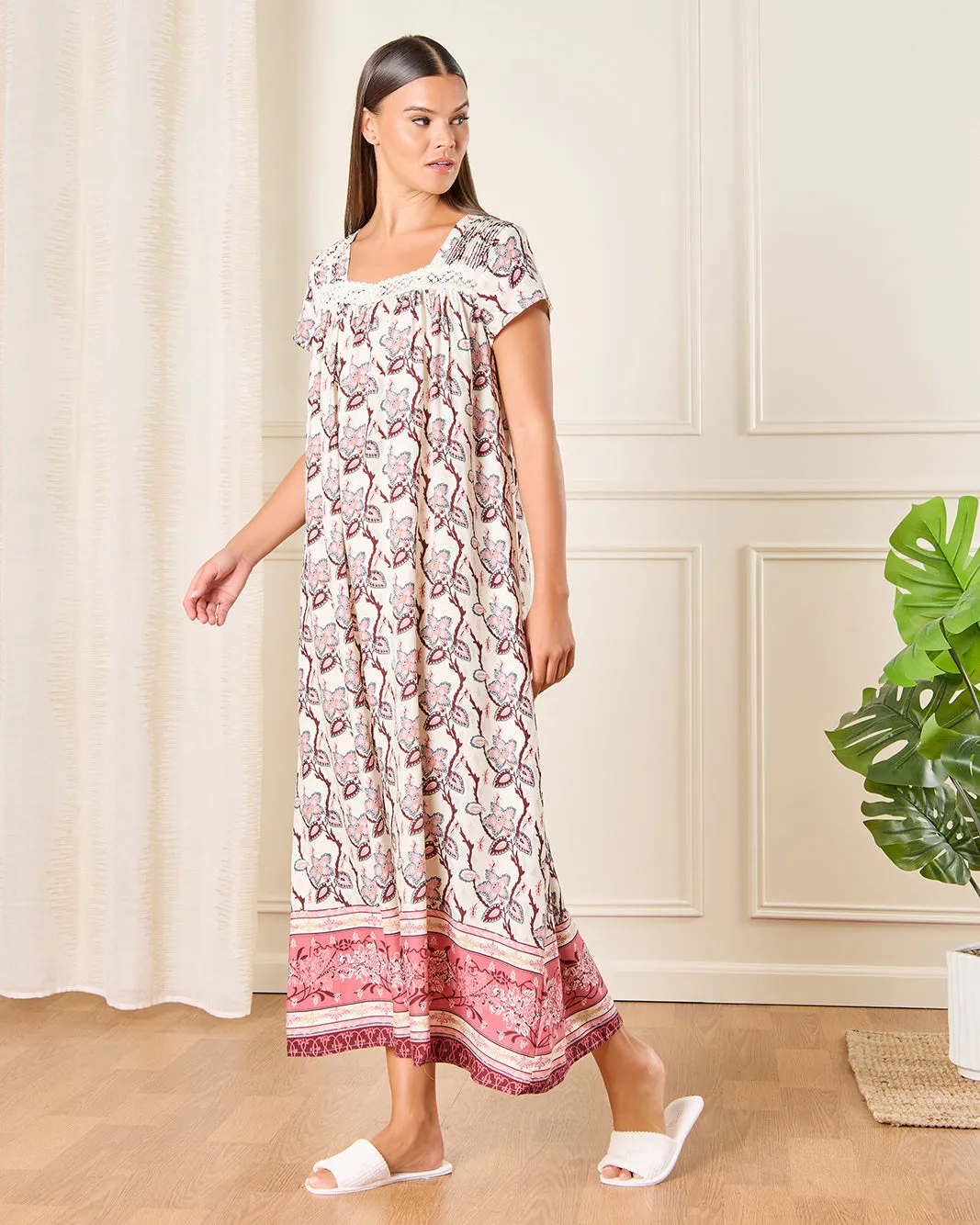 Women Multicolour Floral Print Nightgown sold by Redtag product image thumbnail 4