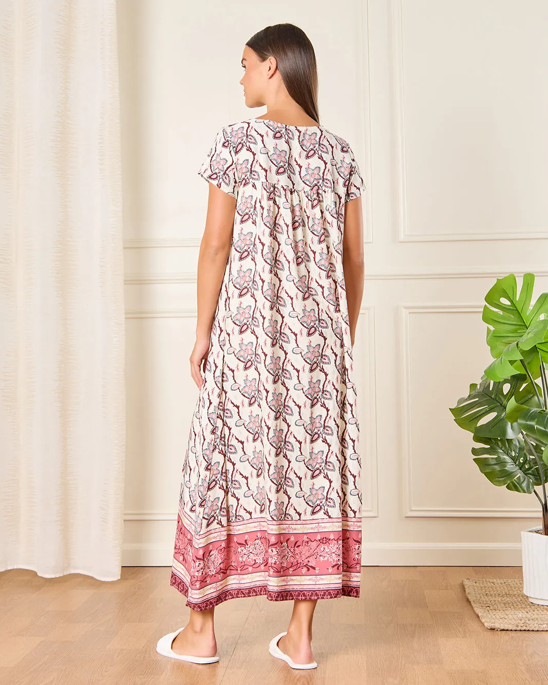 Women Multicolour Floral Print Nightgown sold by Redtag product image thumbnail 3