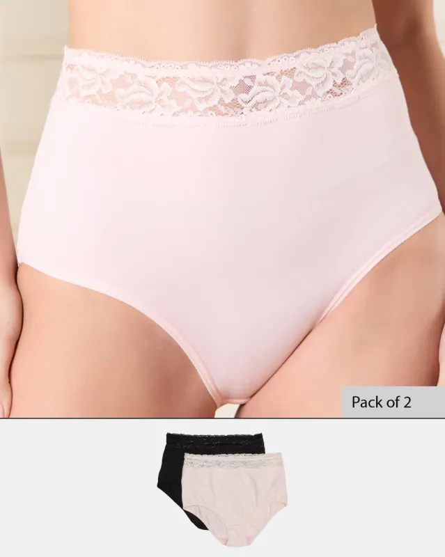 Women Assorted Lace High-Leg Brief Set (Pack of 2) sold by Redtag
