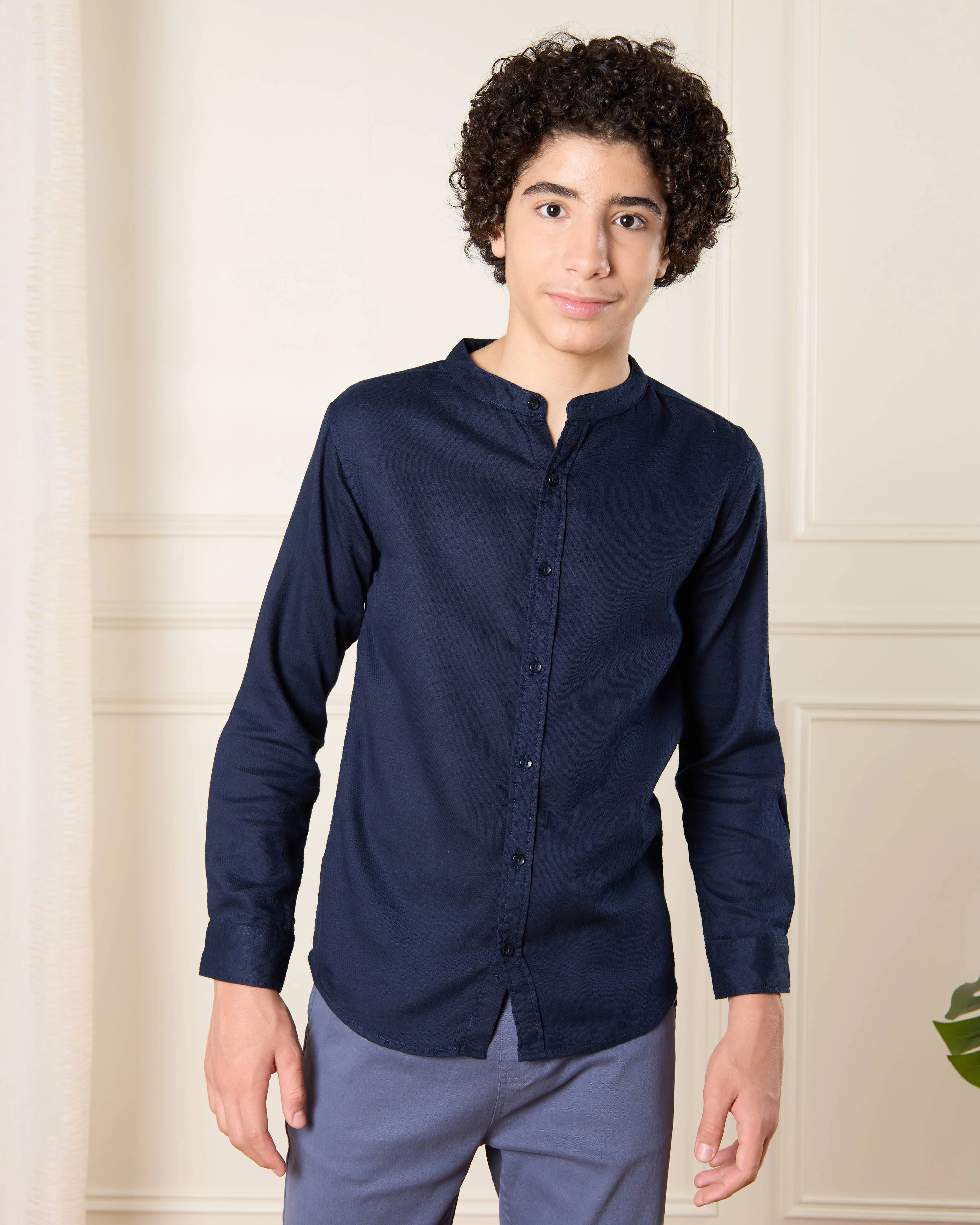 Senior Boys Navy Shirt sold by Redtag