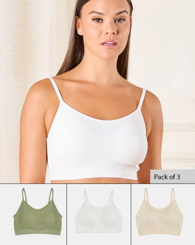 Women White And Beige Comfort Bra Set (Pack of 2) sold by Redtag