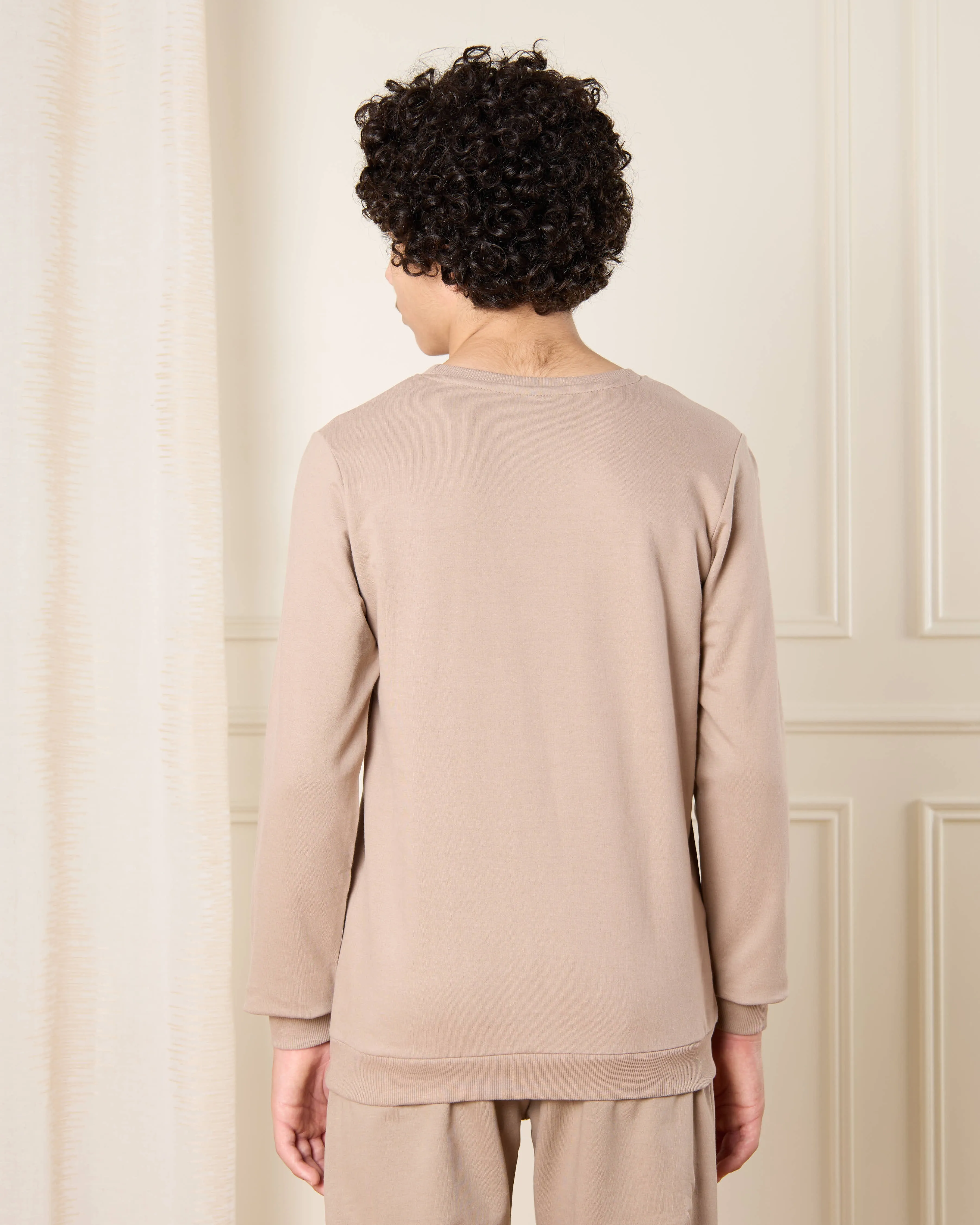 Senior Boys Brown And Blue Solid Sweatshirt Set (Pack of 2) sold by Redtag product image thumbnail 3