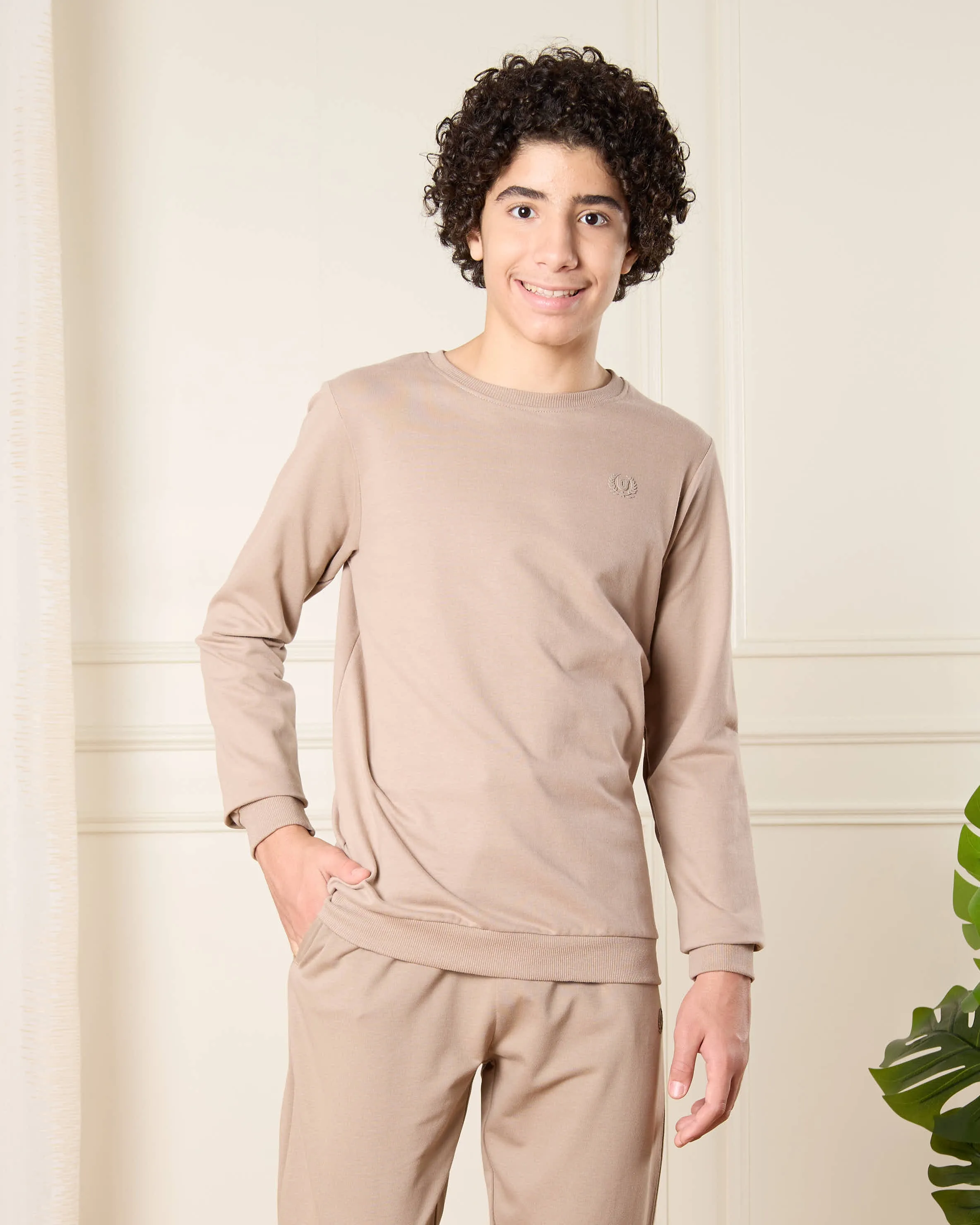 Senior Boys Brown And Blue Solid Sweatshirt Set (Pack of 2) sold by Redtag product image thumbnail 2