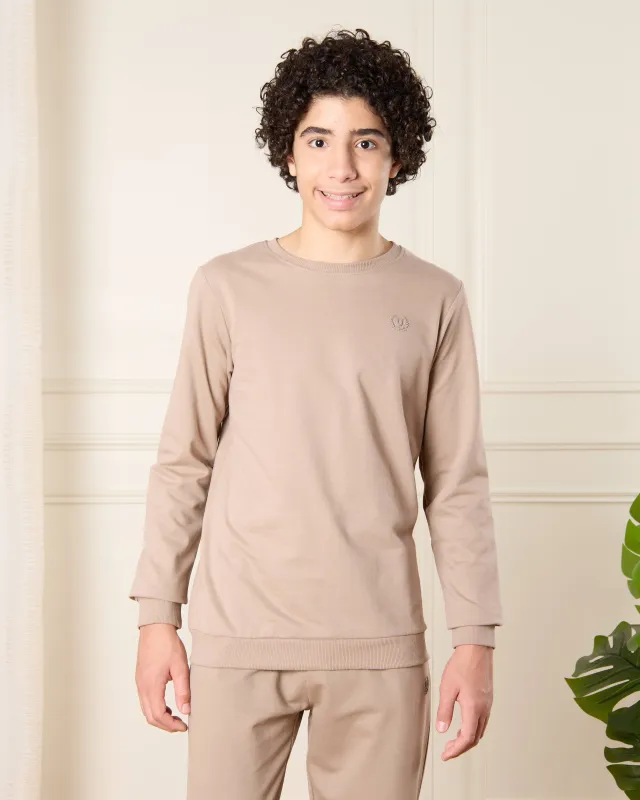 Senior Boys Brown And Blue Solid Sweatshirt Set (Pack of 2) sold by Redtag