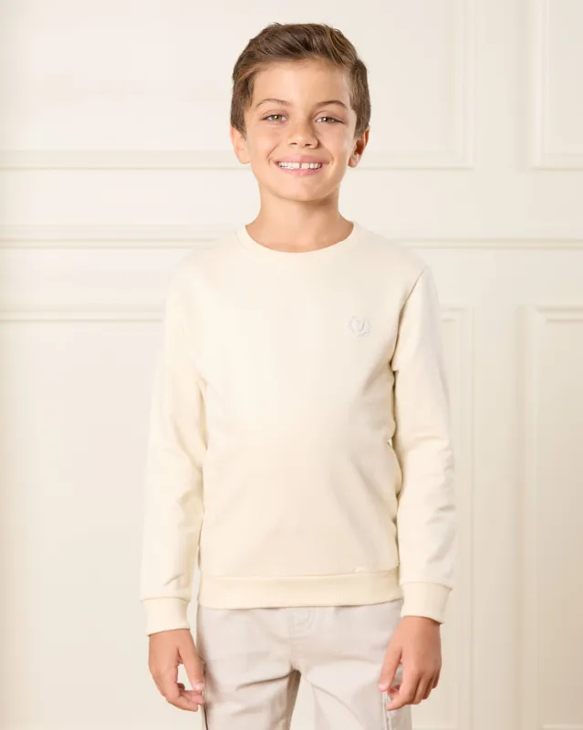 Boys Cream And Olive Solid Sweatshirt Set (Pack of 2) sold by Redtag