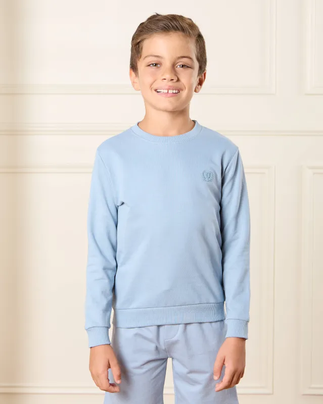 Boys Brown And Blue Solid Sweatshirt Set (Pack of 2) sold by Redtag