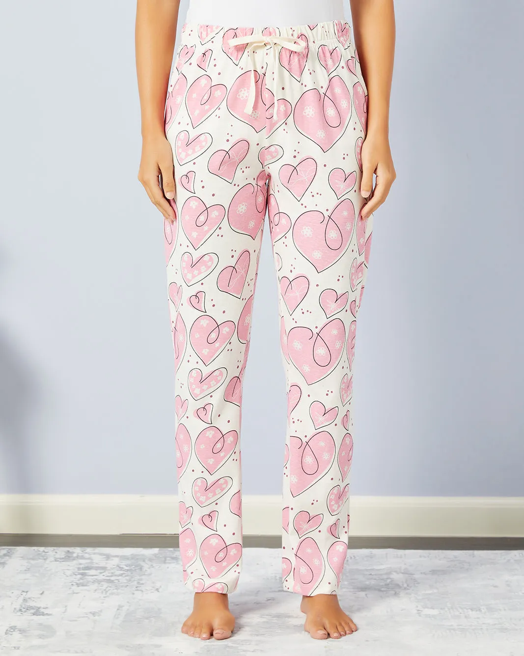 Women White Printed Pyjama Set (2 Piece) sold by Redtag product image thumbnail 3