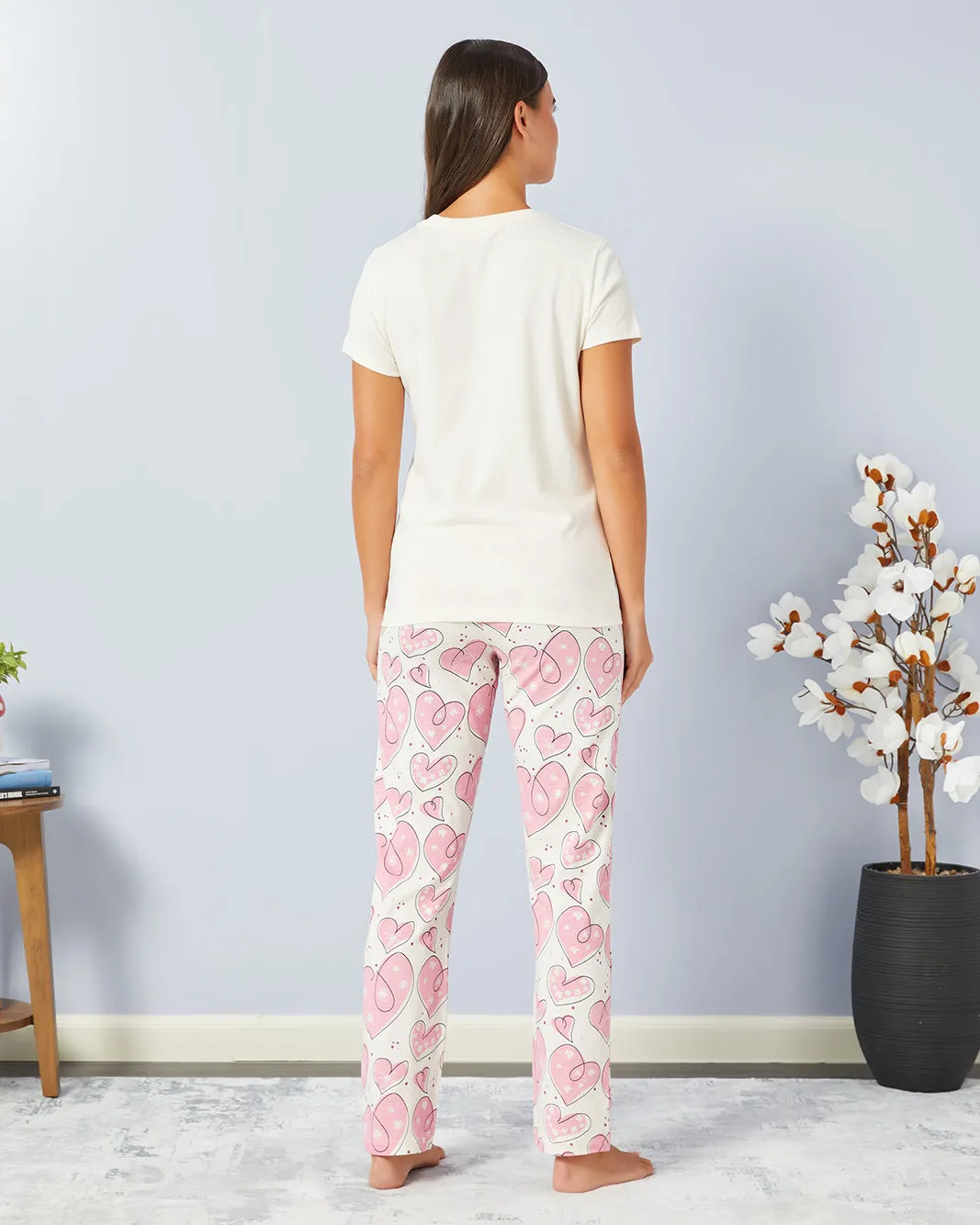 Women White Printed Pyjama Set (2 Piece) sold by Redtag product image thumbnail 4