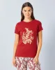 Women Red And Beige Printed Pyjama Set (2 Piece) sold by Redtag