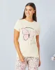Women Beige Printed Pyjama Set (2 Piece) sold by Redtag