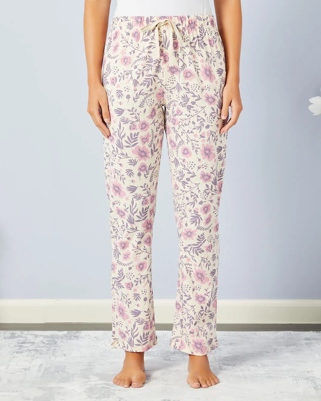 Women Beige Printed Pyjama Set (2 Piece) sold by Redtag product image thumbnail 3