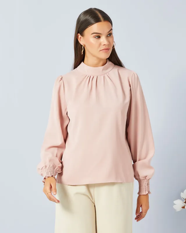 Women Pink Solid Casual Top sold by Redtag