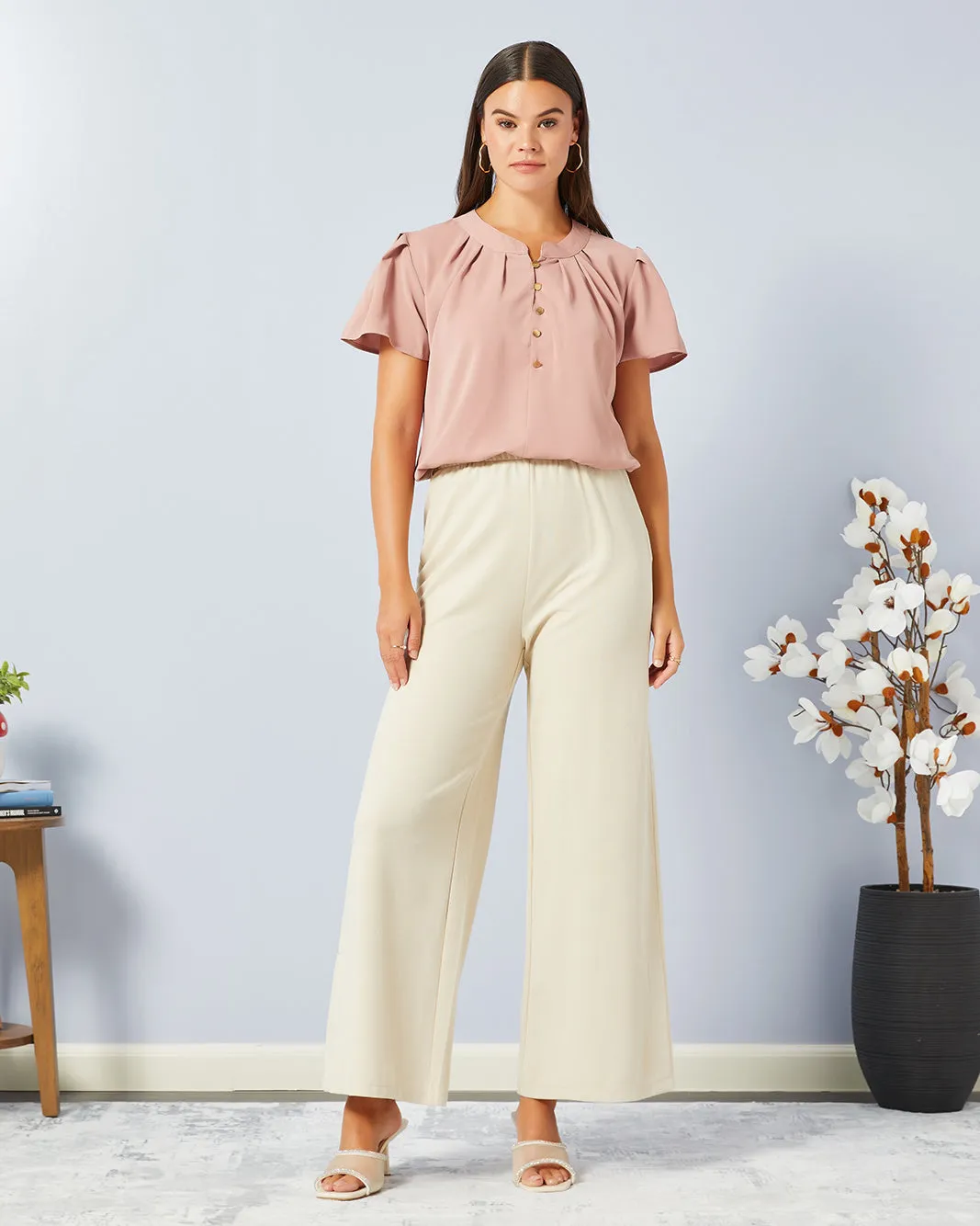 Women Pink Solid Casual Blouse sold by Redtag product image thumbnail 2