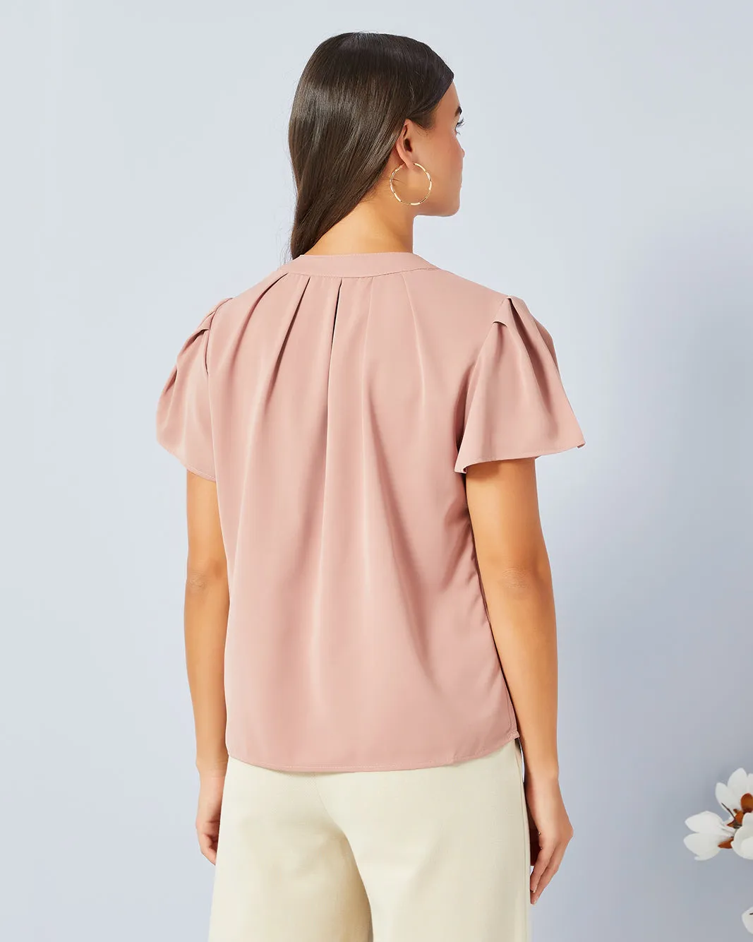 Women Pink Solid Casual Blouse sold by Redtag product image thumbnail 3