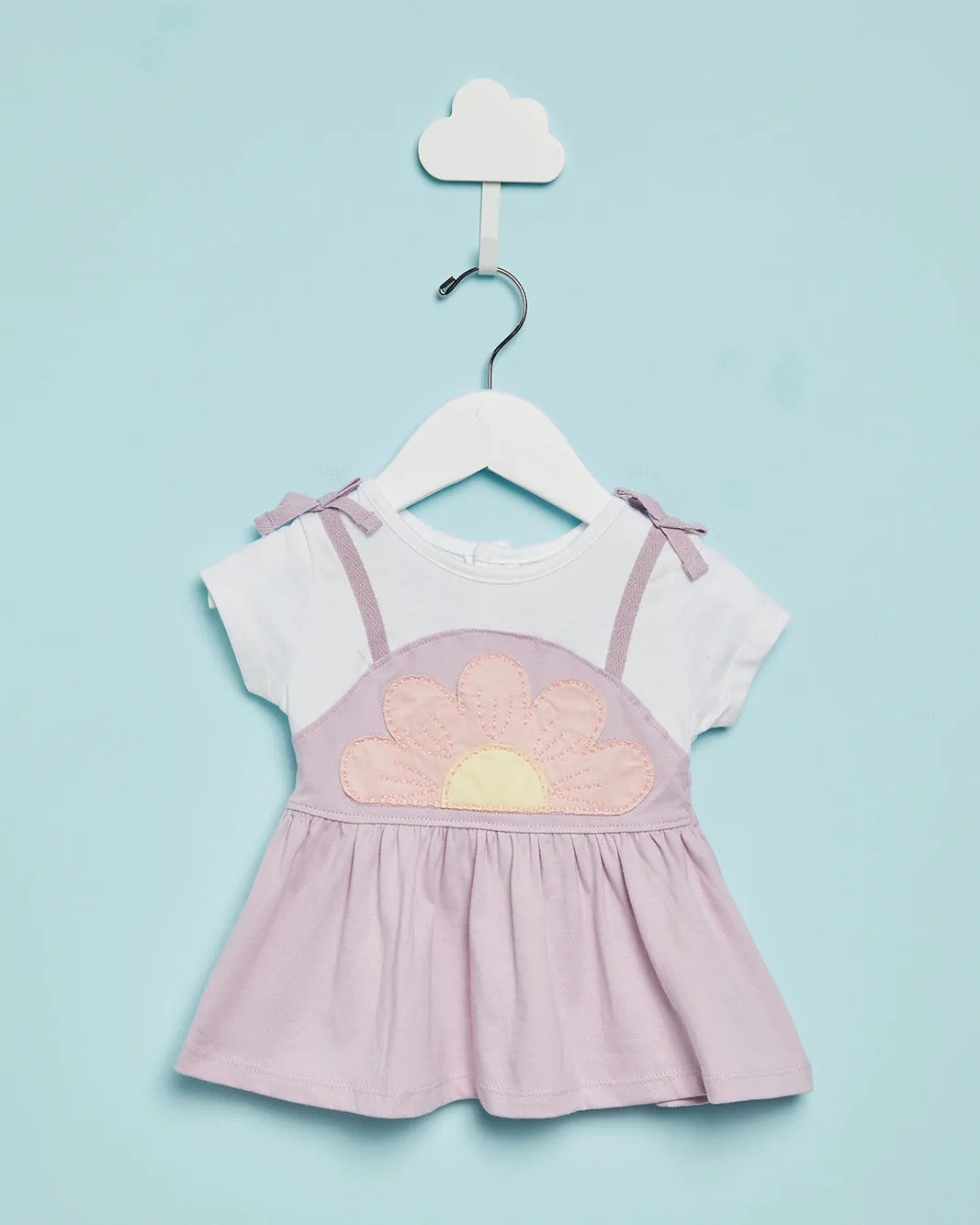 Infant Girls White And Lilac Embroidered Blouse sold by Redtag