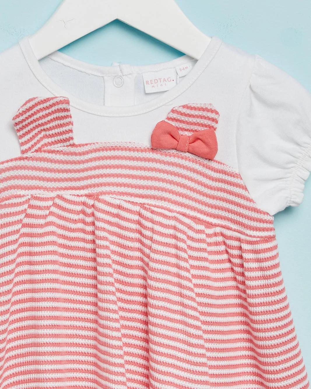 Infant Girls White And Pink Striped Blouse sold by Redtag product image thumbnail 2