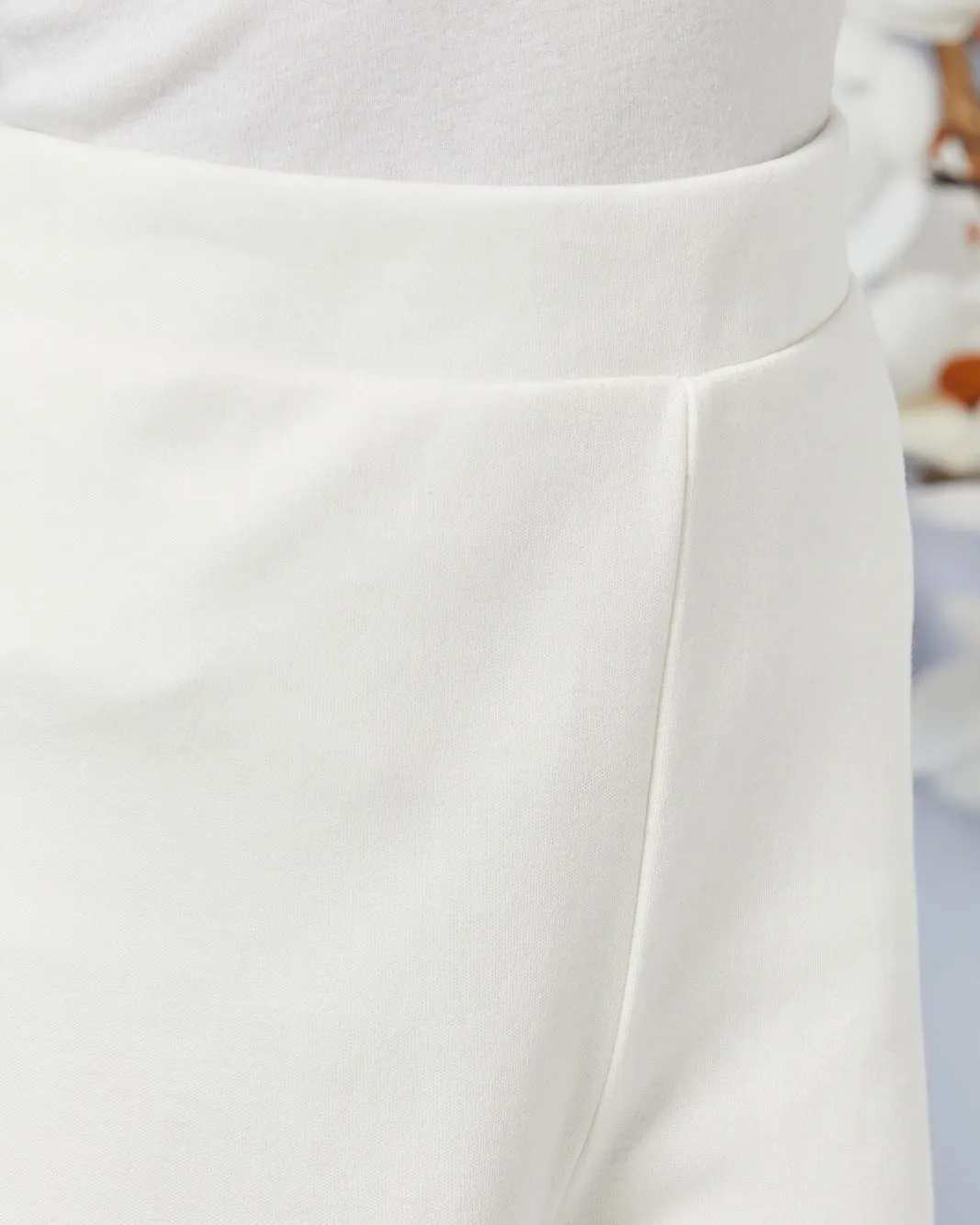 Girls White Solid Wide Leg Pants sold by Redtag product image thumbnail 4