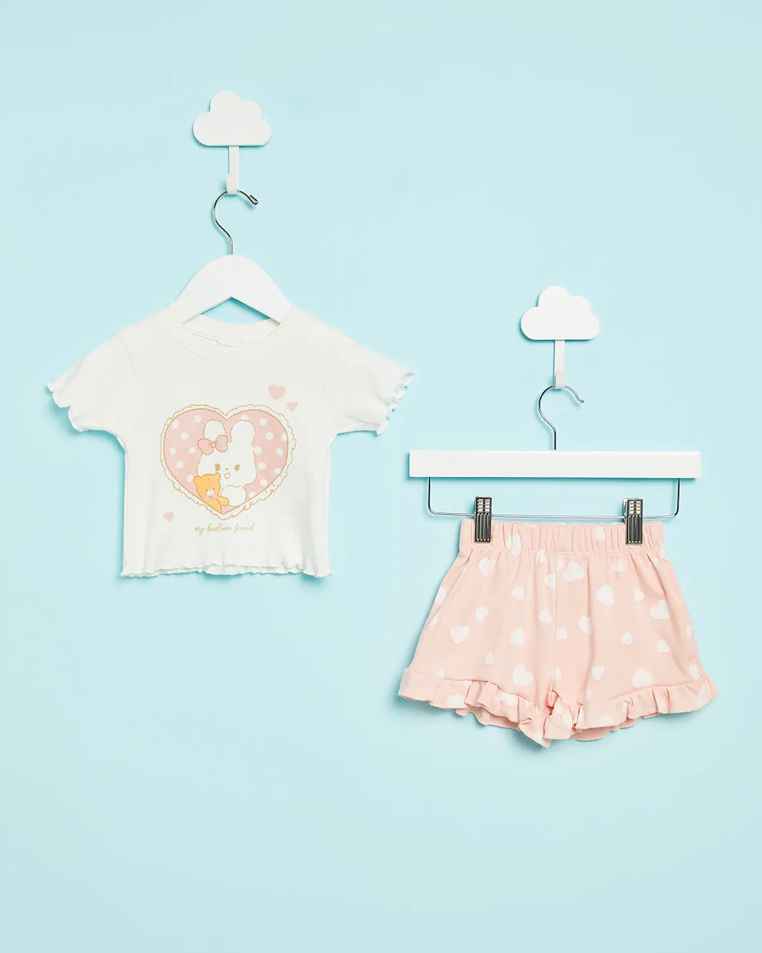 Infant Girls White Cat Print Pyjama Set (2 Piece) sold by Redtag