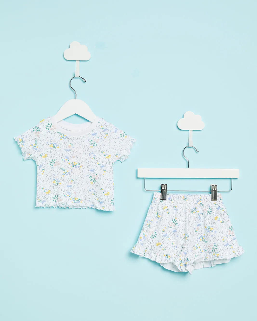 Infant White Floral Print Pyjama Set (2 Piece) sold by Redtag