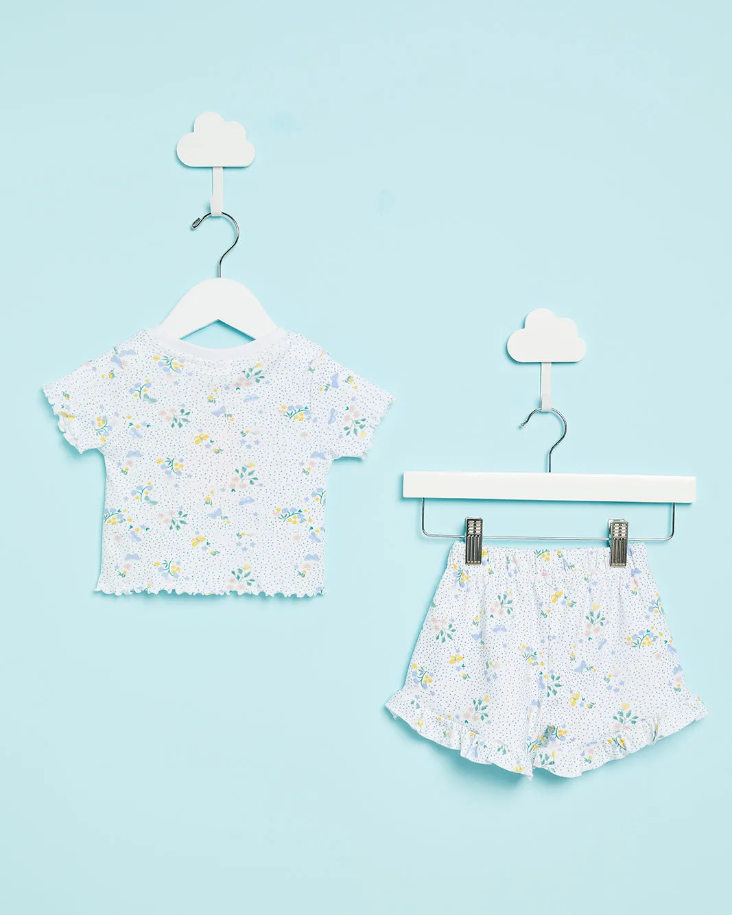 Infant White Floral Print Pyjama Set (2 Piece) sold by Redtag product image thumbnail 4