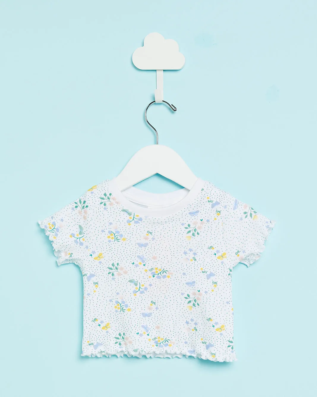 Infant White Floral Print Pyjama Set (2 Piece) sold by Redtag product image thumbnail 2