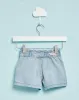 Infant Girls Blue Denim Pull On Shorts With Patch Pocket sold by Redtag