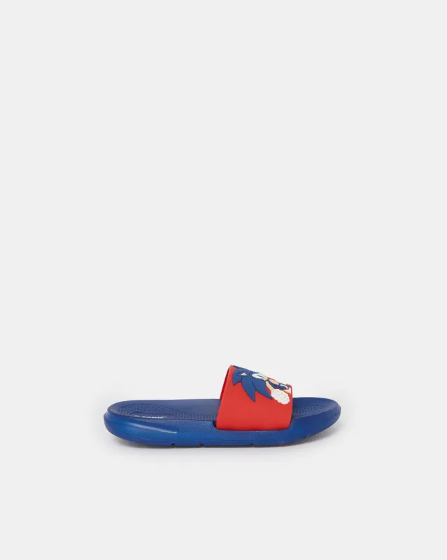 Boys Navy And Red Sonic Slide sold by Redtag