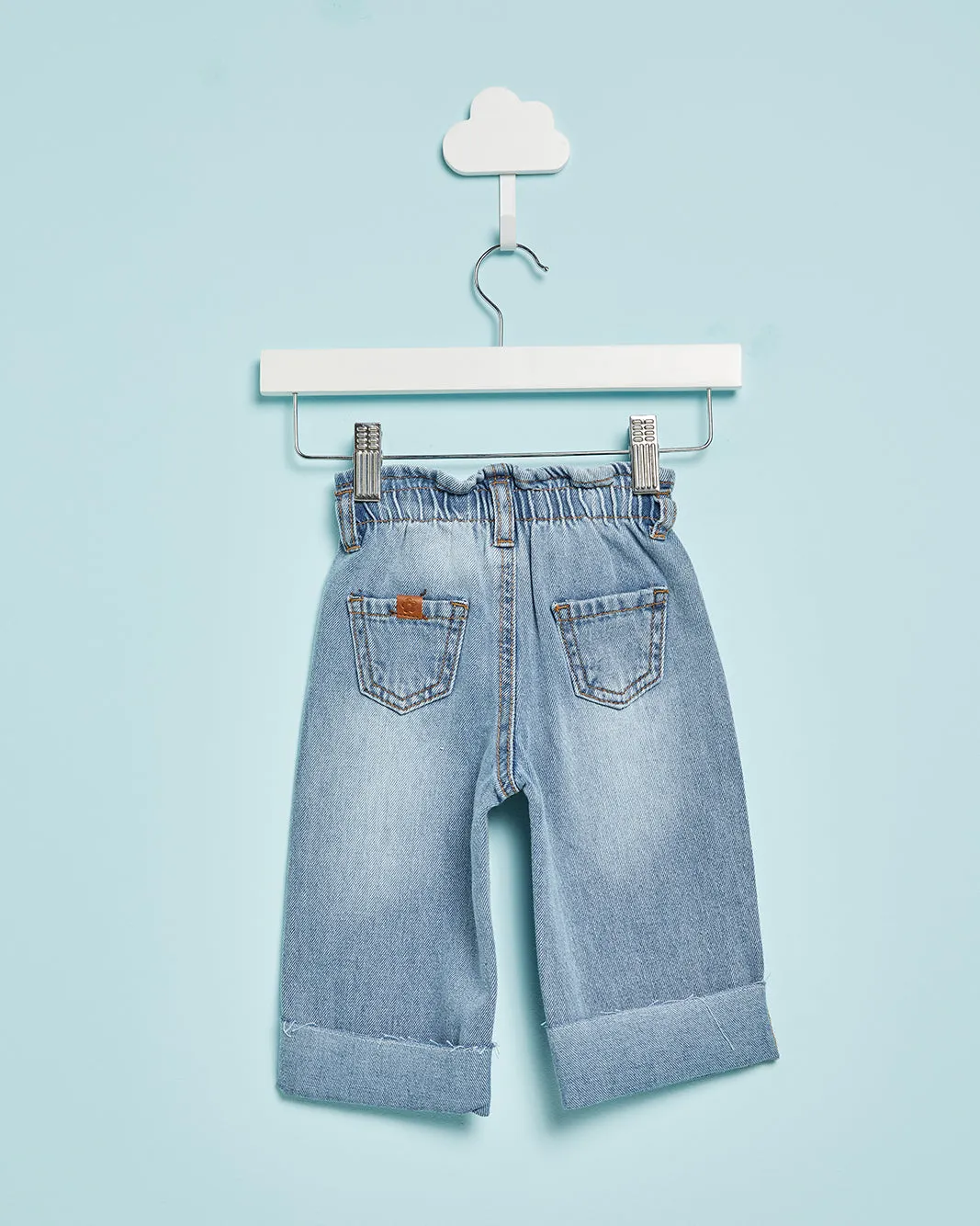 Infant Girls Blue Embroidered Jeans sold by Redtag product image thumbnail 4