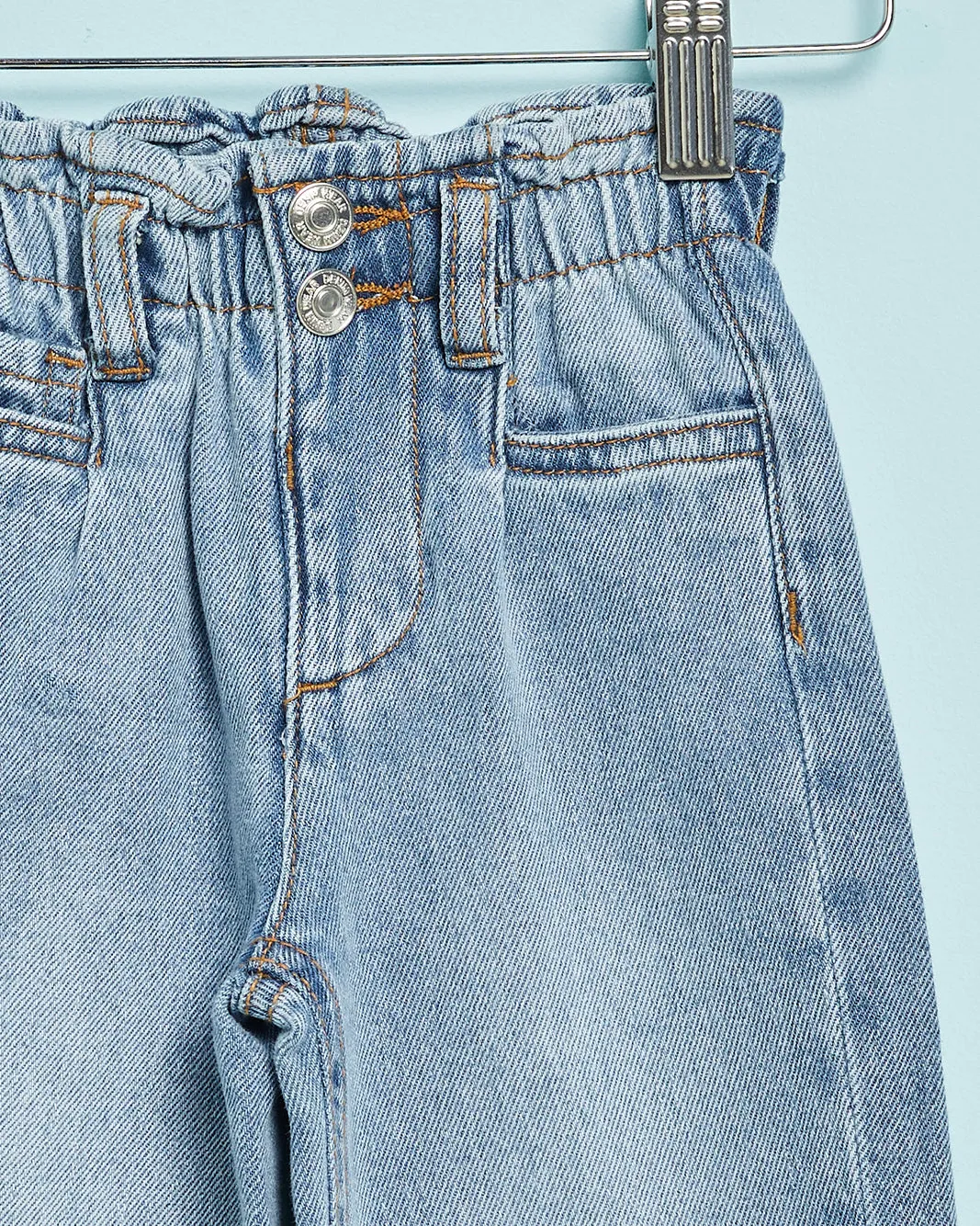 Infant Girls Blue Embroidered Jeans sold by Redtag product image thumbnail 2