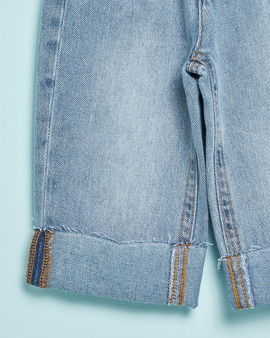 Infant Girls Blue Embroidered Jeans sold by Redtag product image thumbnail 3