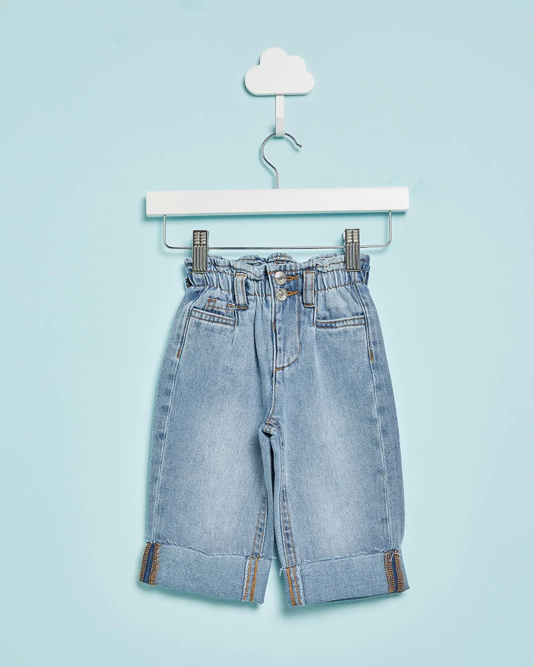 Infant Girls Blue Embroidered Jeans sold by Redtag