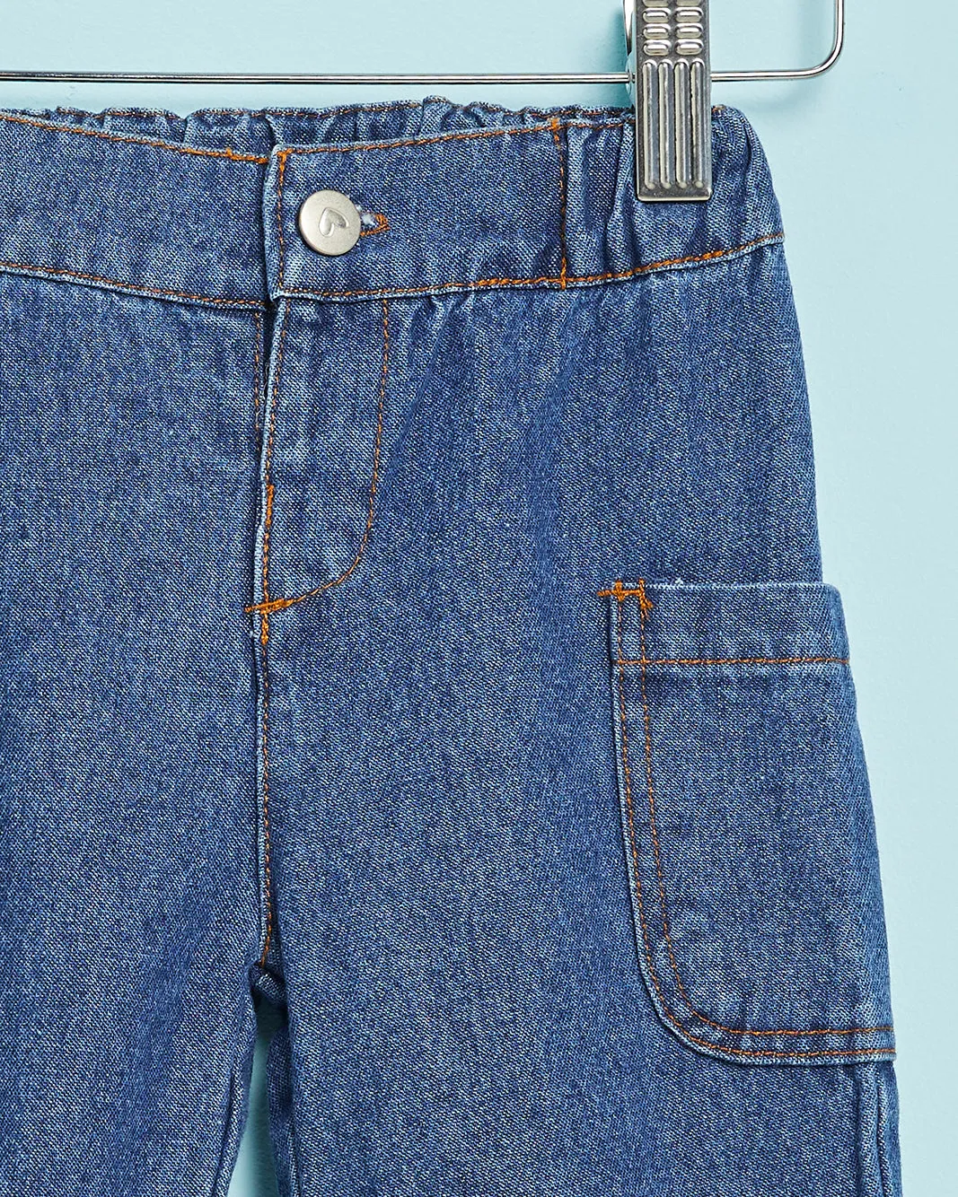 Infant Girls Navy Baggy Denim Jeans sold by Redtag product image thumbnail 2