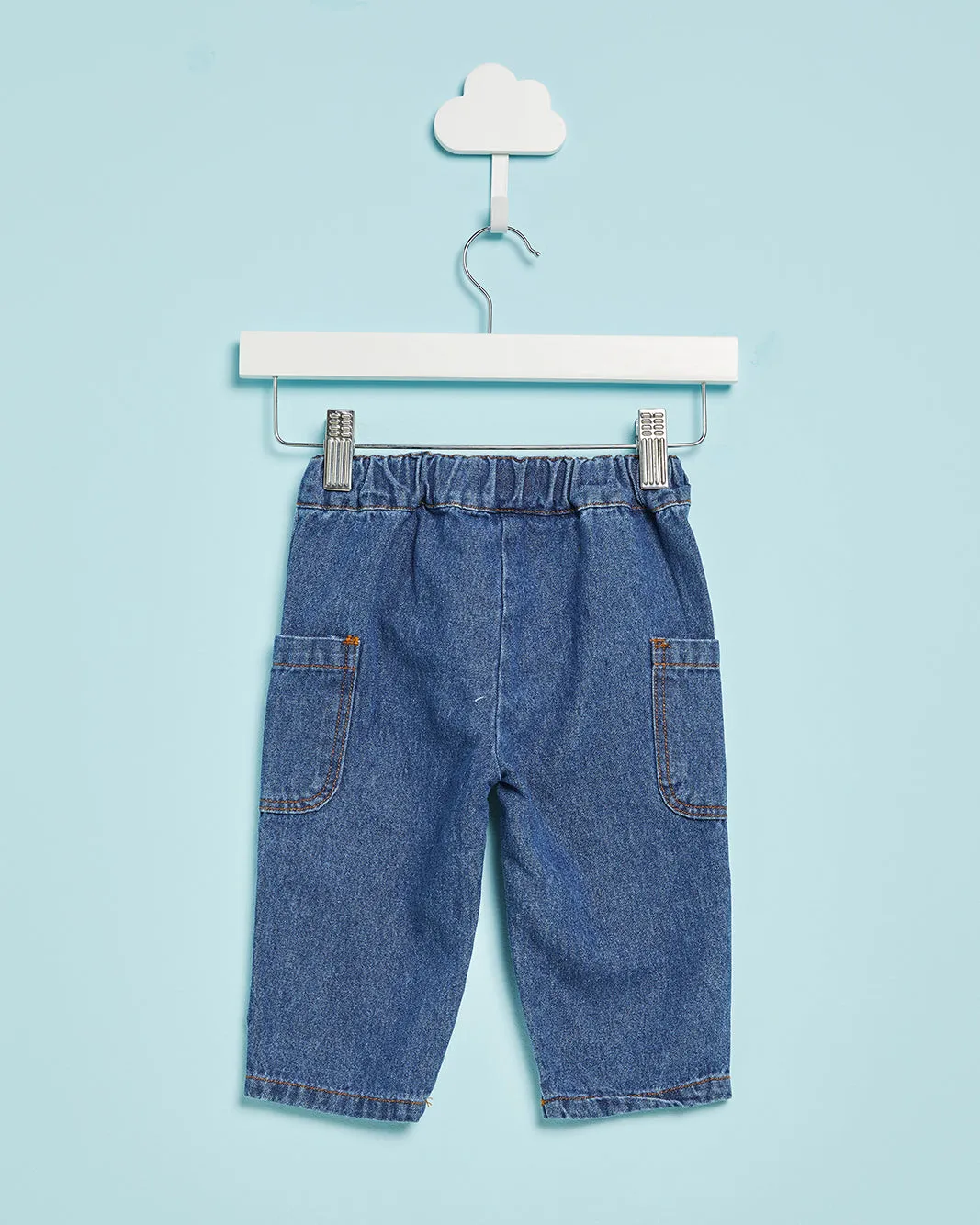 Infant Girls Navy Baggy Denim Jeans sold by Redtag product image thumbnail 4