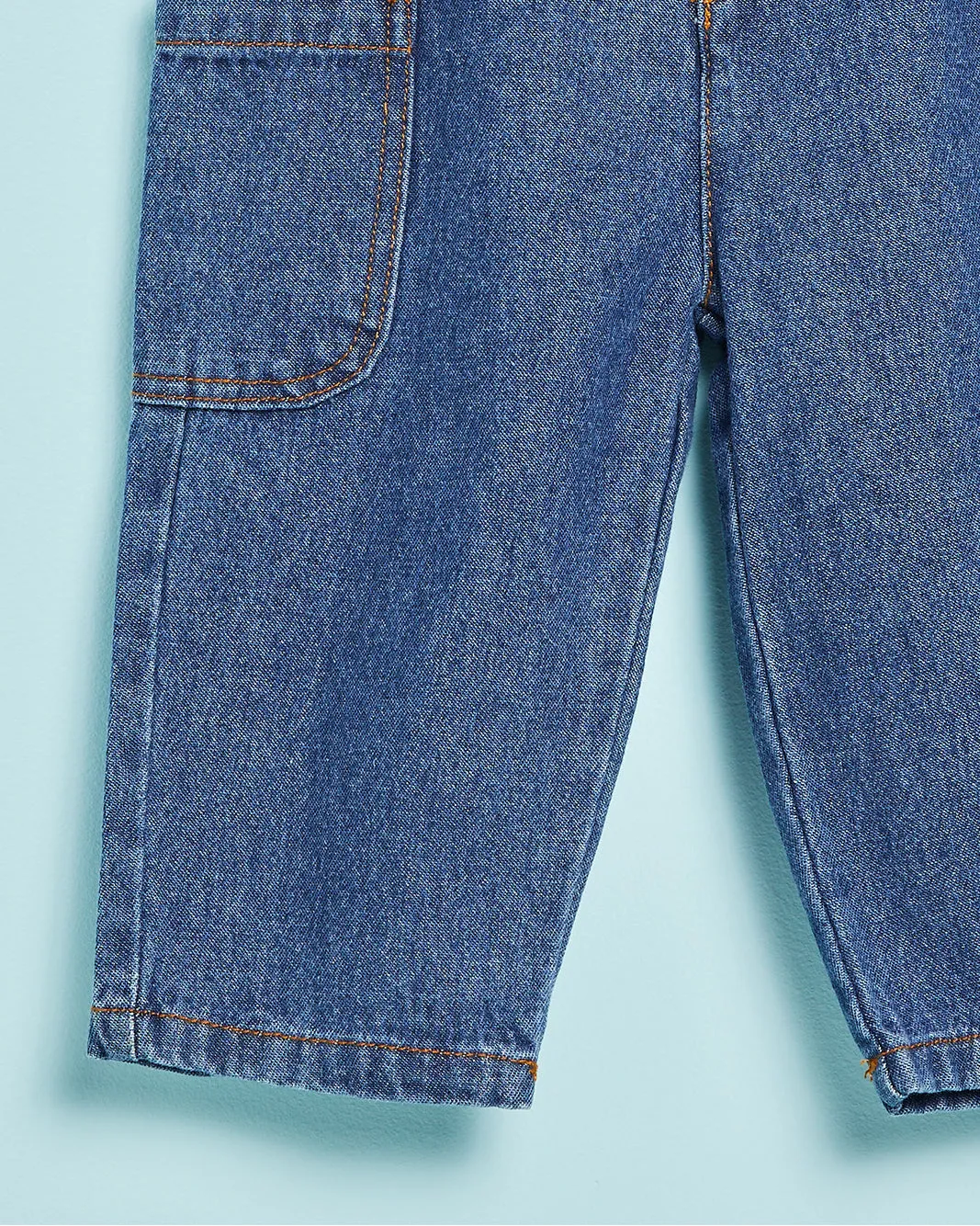 Infant Girls Navy Baggy Denim Jeans sold by Redtag product image thumbnail 3