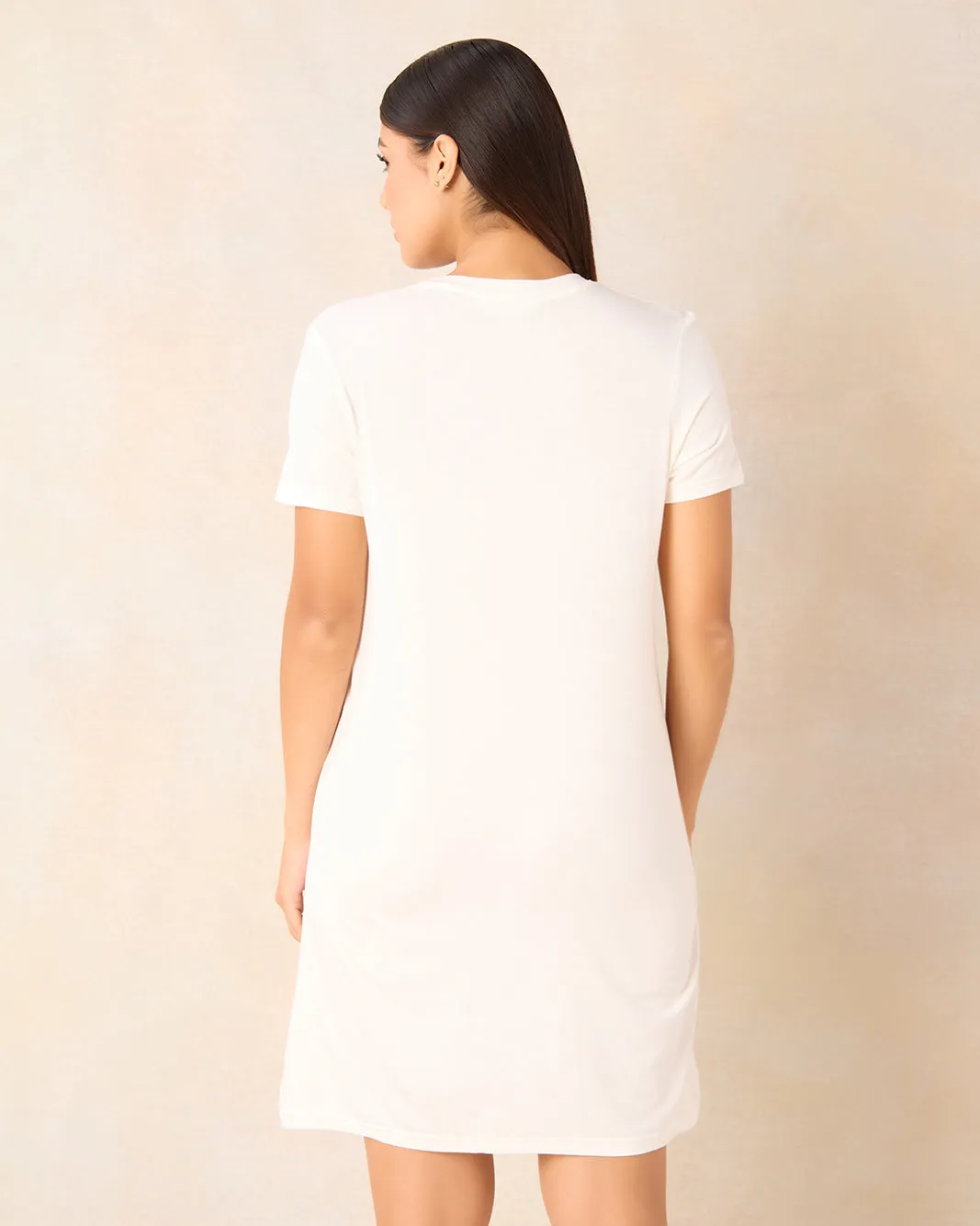 Women White Mickey Mouse Print Nightshirt sold by Redtag product image thumbnail 3