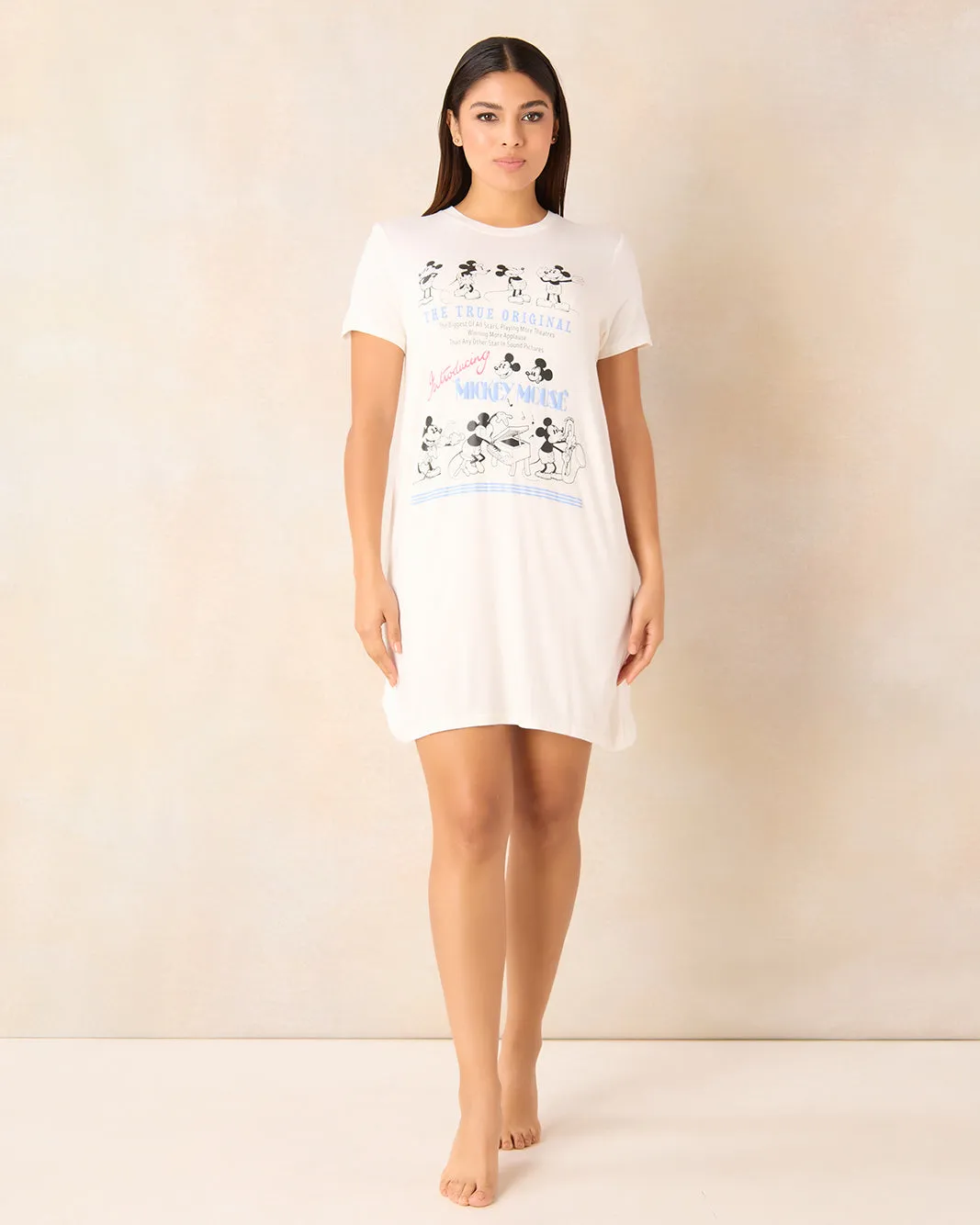 Women White Mickey Mouse Print Nightshirt sold by Redtag product image thumbnail 2