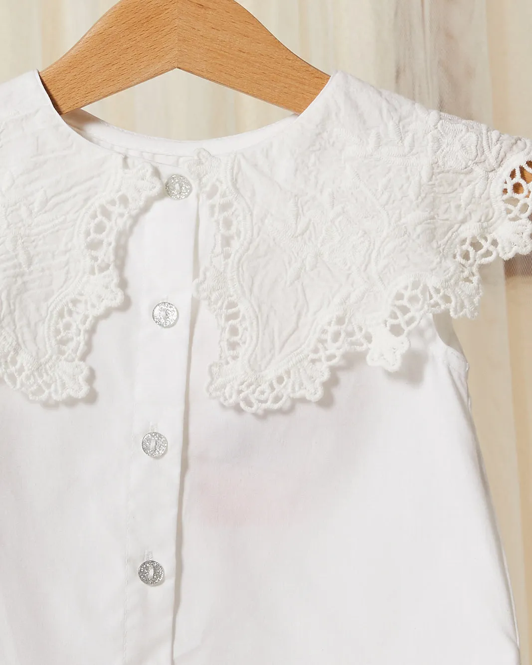 Infant Girls White Lace Blouse sold by Redtag product image thumbnail 2