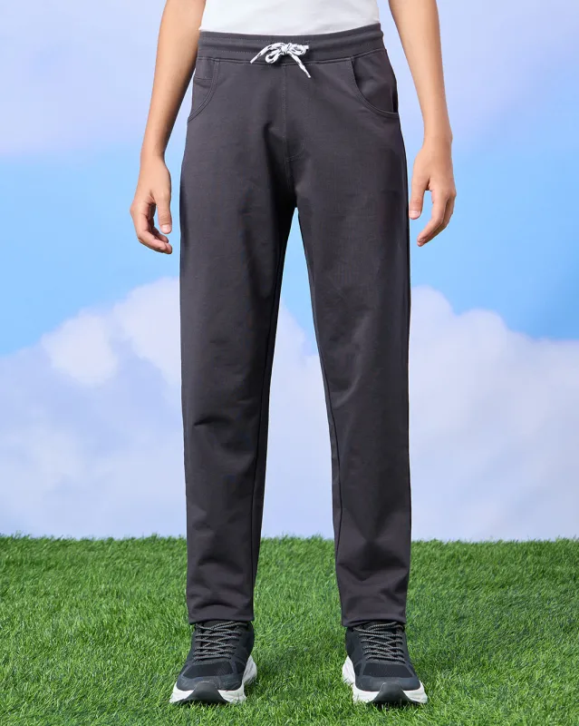 Senior Boys Charcoal Stretch Active Pants sold by Redtag