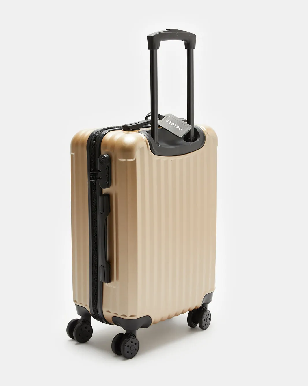 Gold Textured Trolley Luggage (20 Inch) sold by Redtag product image thumbnail 2