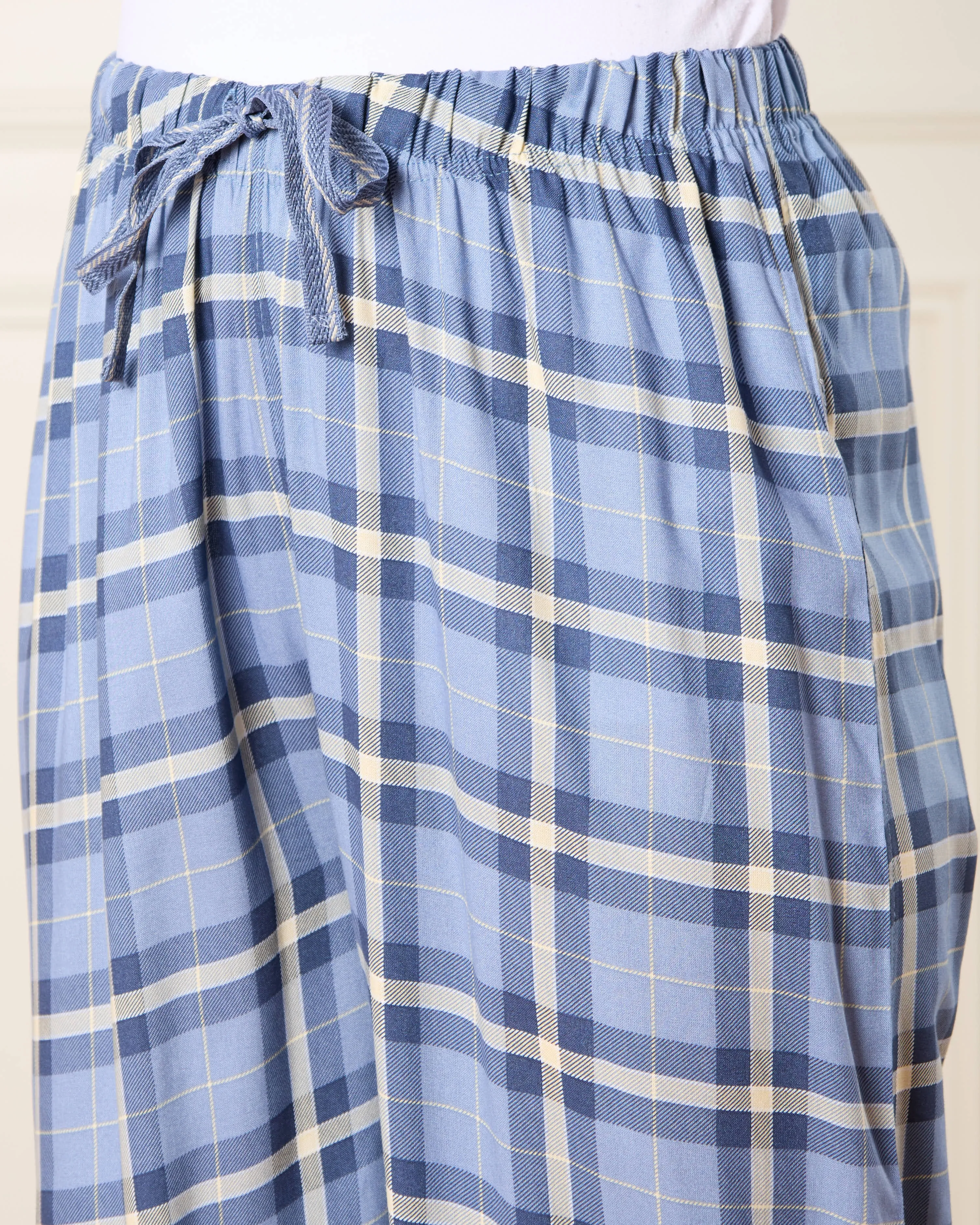 Women Blue Checkered Pyjama Bottoms sold by Redtag product image thumbnail 4